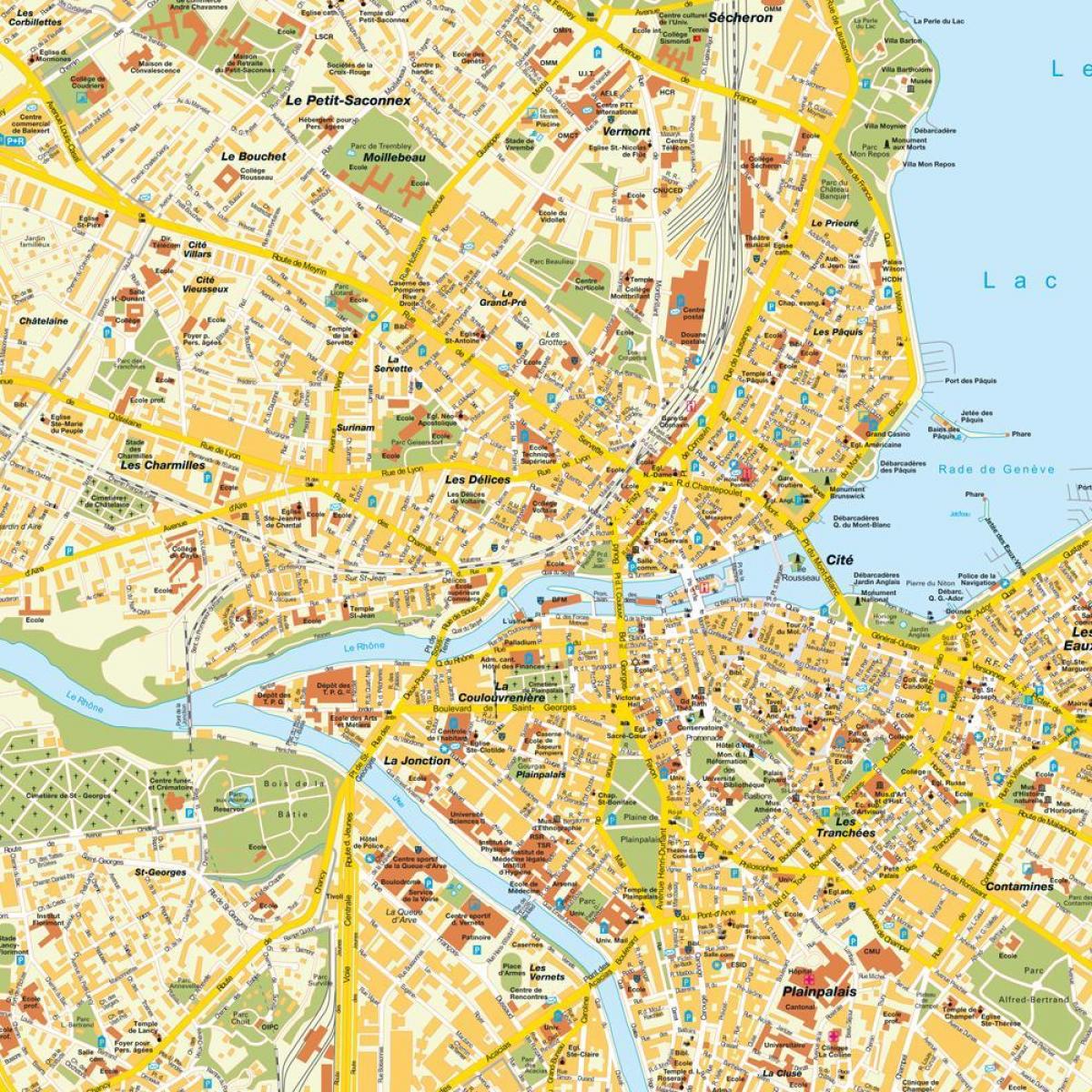 ulična mapa u ženevi švicarskoj