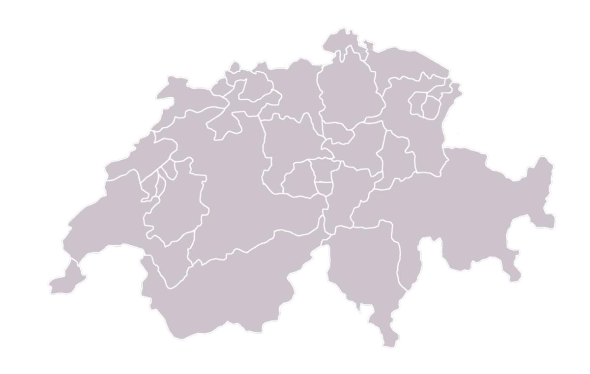mapa praznu kartu švicarske