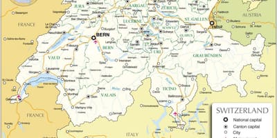 Međunarodnog aerodroma u švicarskoj mapu