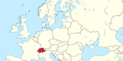 Svijet mapa sa švicarskom naglasila