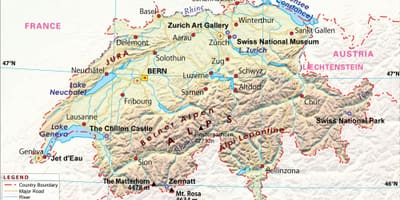 Mapa aerodrome u švicarskoj