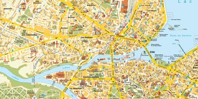 Ulična mapa u ženevi švicarskoj