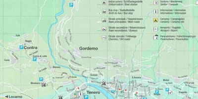 Mapa na kampovanje švicarskoj