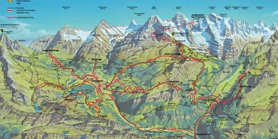 Mapa na planinarenje mapu švicarskoj
