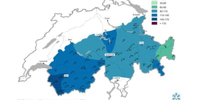 Mapa snijeg mapu švicarskoj