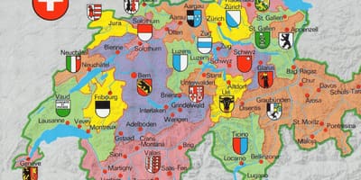 Mapa turističke mapu zurichu švicarskoj