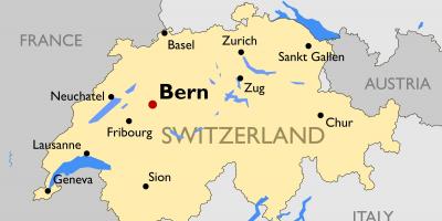 Mapi švicarske sa većim gradovima