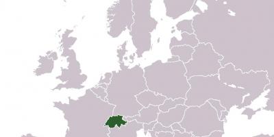 Švicarskoj mjesto u evropi mapu