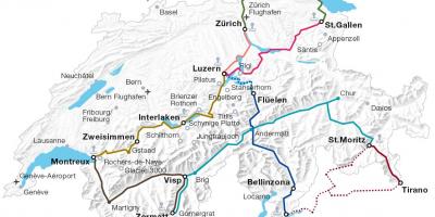 Švicarskoj voz pravca mapu
